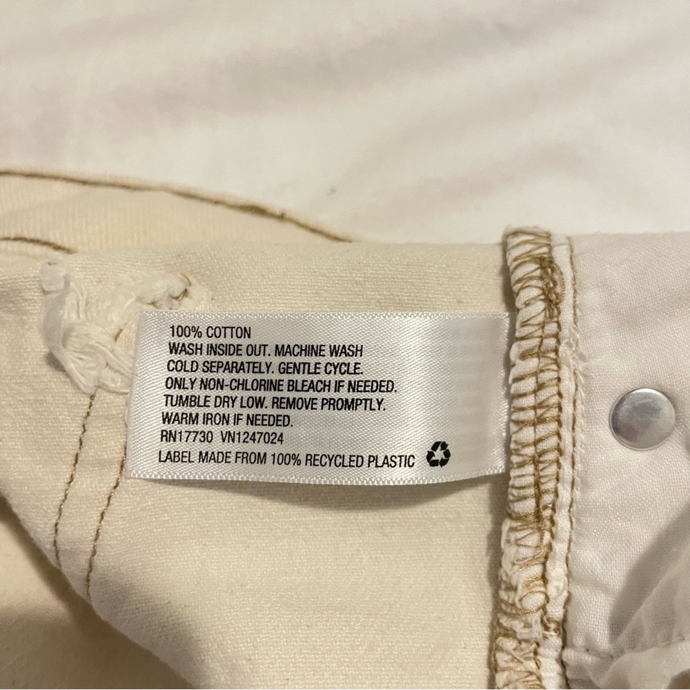 Wild Fable Highest Rise Cutoff Jean Shorts Off-White - Picture 5 of 6
